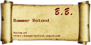 Bammer Botond névjegykártya